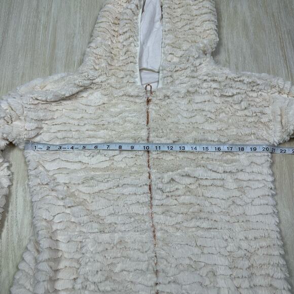 Soft Surroundings Ivory Novella Teddy Fuzzy Soft Zip Tunic Sweater Jacket XS - Picture 12 of 16